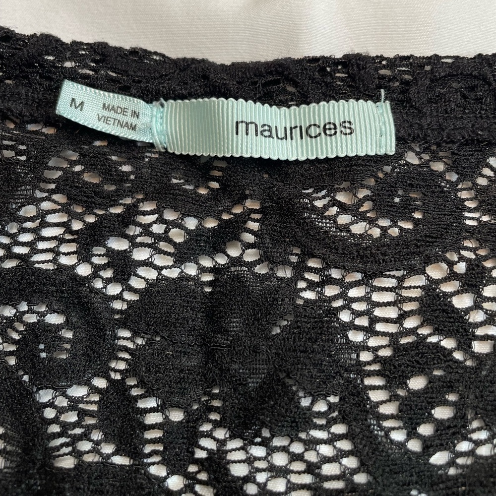 Maurice’s size medium black lace blouse - Picture 7 of 8